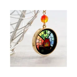 Stained Glass Series-Pierced Earrings Calcifer -Howl'S Moving Castle