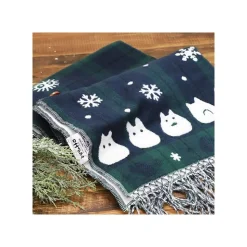 Stole With Button Totoro Check Pattern - My Neighbor Tororo