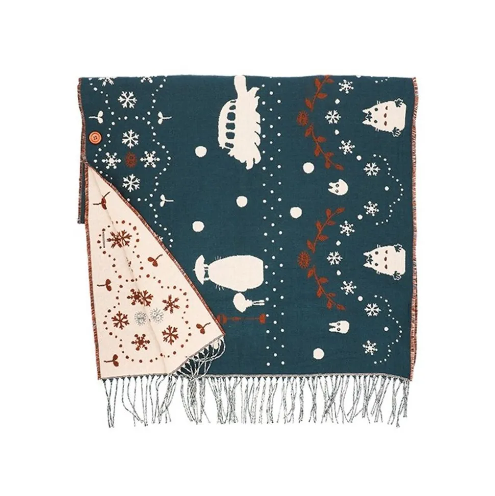 Stole With Button Walking In Snow - My Neighbor Totoro
