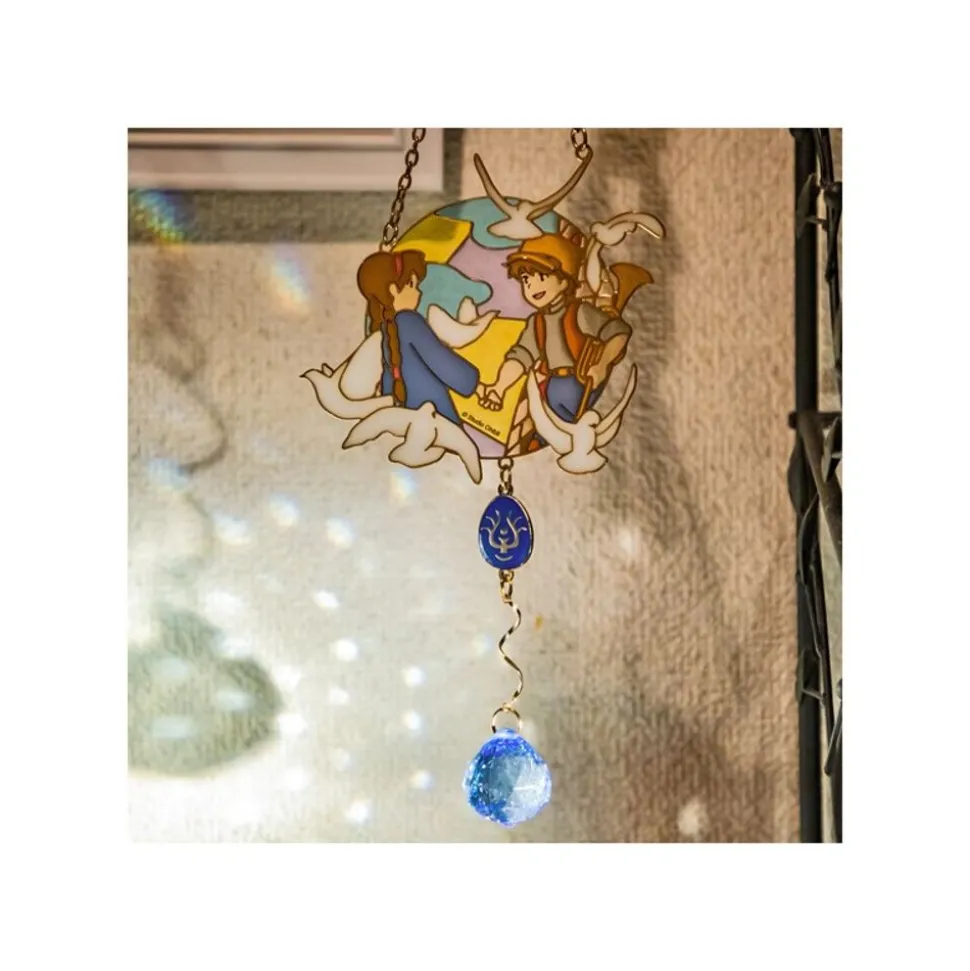 Sun Catcher Stained Glass Sheeta & Pazu - Castle In The Sky