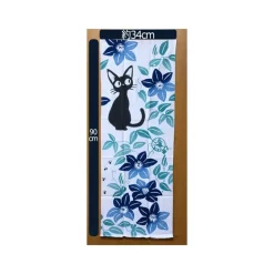 Tenugui Jiji Blue Flowers - Kiki'S Delivery Service