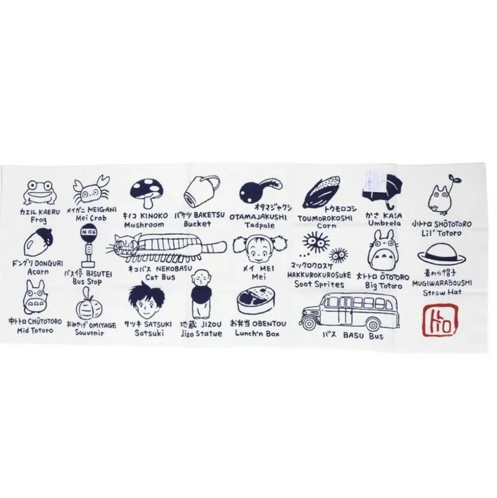 Tenugui Totoro Symbols - My Neighbor Totoro