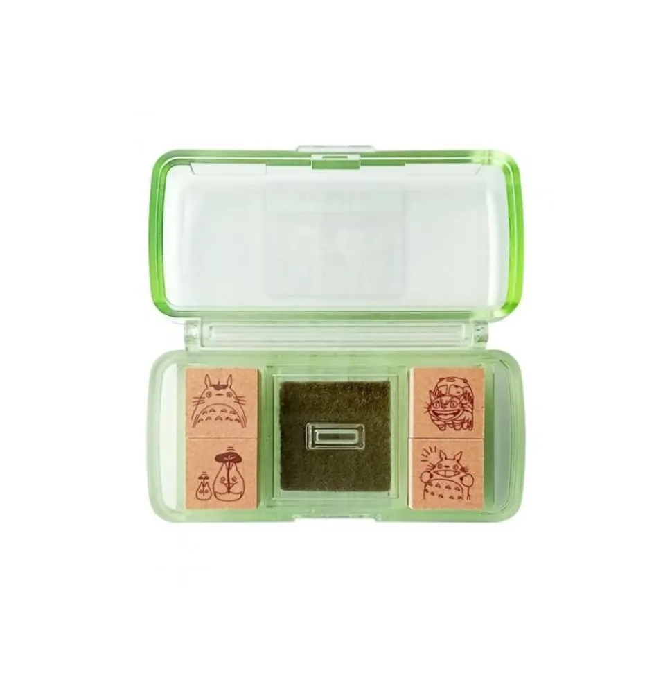 Totoro & Catbus Mini Stamp Set Green - My Neighbor Totoro