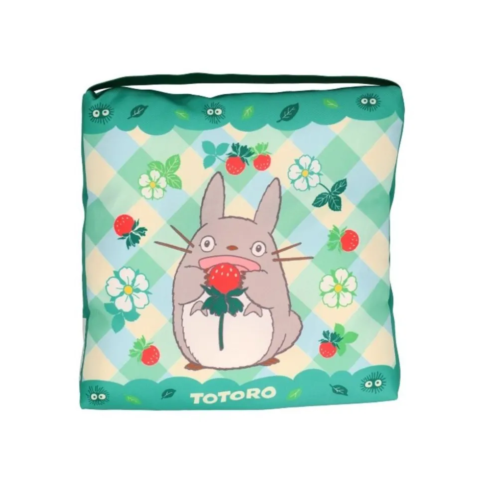 Totoro With Strawberries Cushion 30 X 30 Cm - My Neighbor Totoro