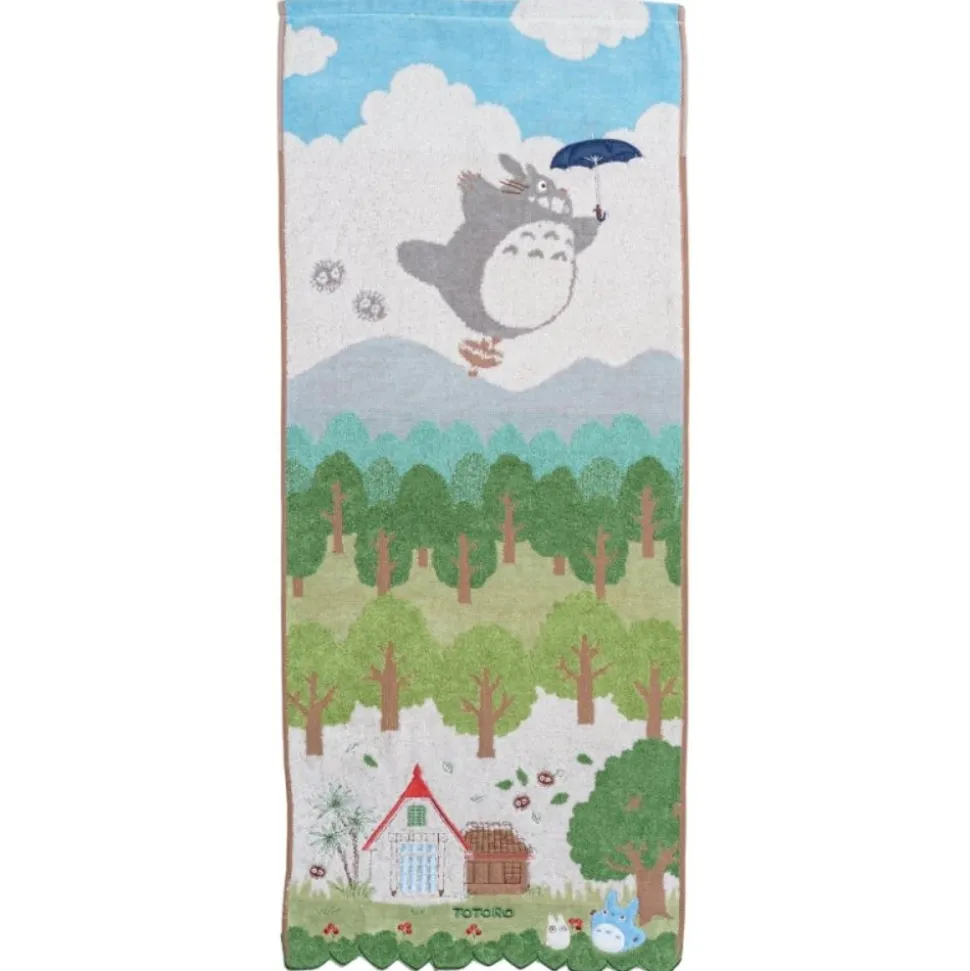 Towel Totoro In The Sky 34X80 Cm - My Neighbor Totoro