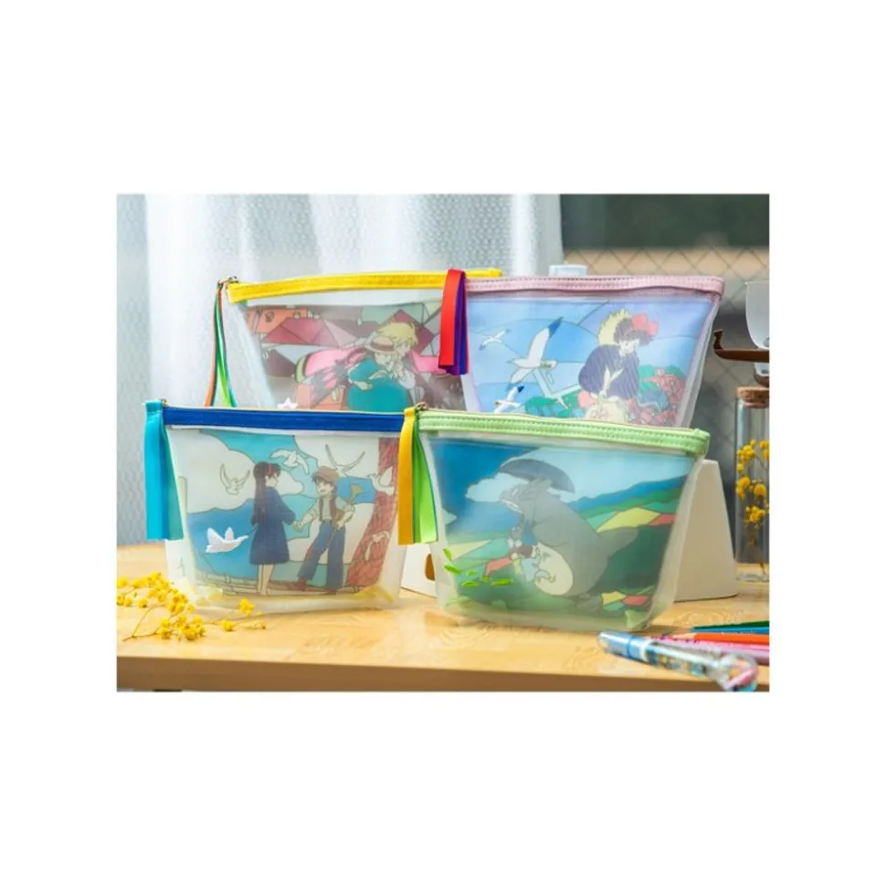 Transparent Pouch Embroidered - Castle In The Sky