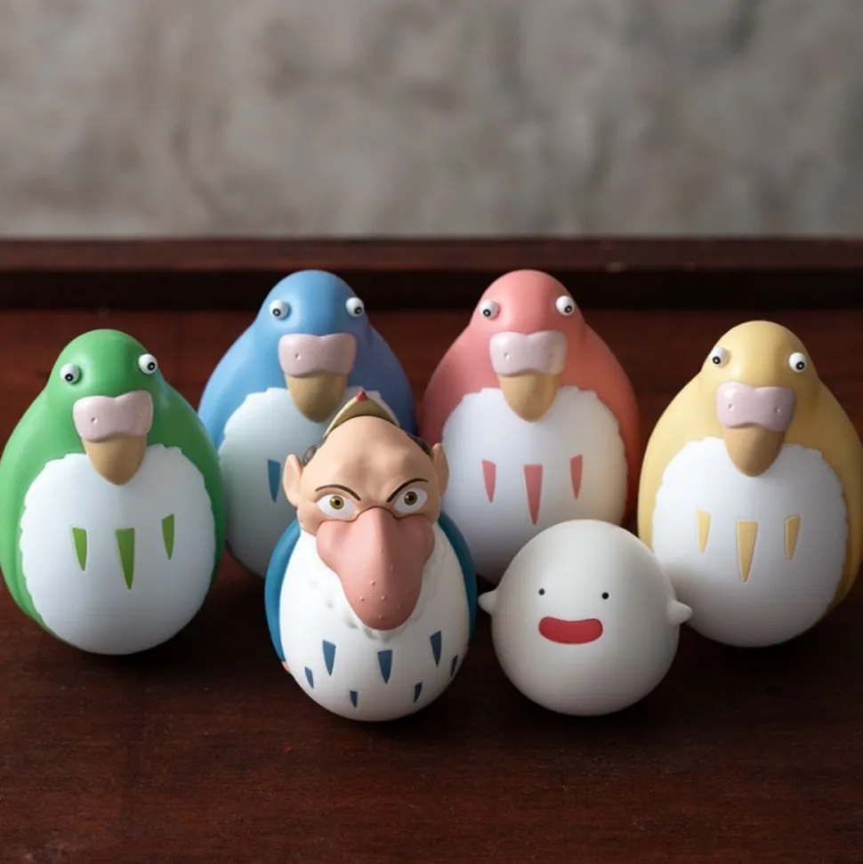 Two Pack Roly-Poly Figurines Heron & Warawara - The Boy And The Heron